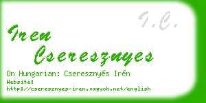 iren cseresznyes business card