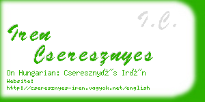 iren cseresznyes business card